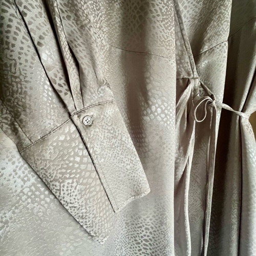 H&M silver wrap dress new with snake pattern