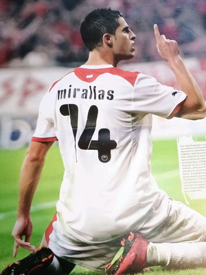Mirallas & Cisse poster like new, double-sided, Olympiakos and Panathinaikos 2010-2011