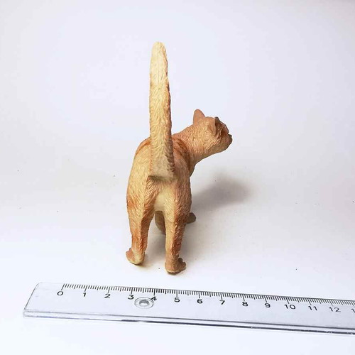 Cat plastic figure used, toy animal cat