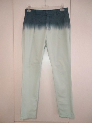 Παντελόνι chino Zara medium μπλε σκούρο-μέντα σαν καινούργιο