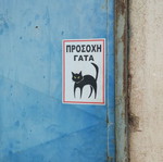 Warning Cat Sign New