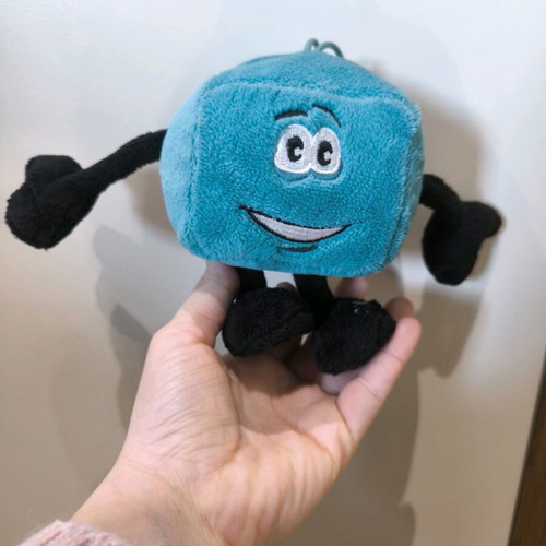 Plush dice car accessory like new blue with movable arms