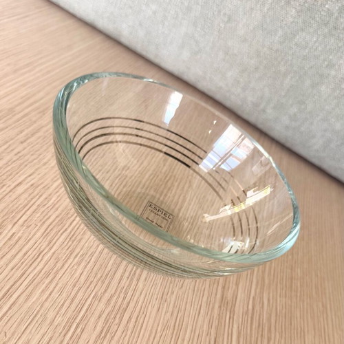 Crystal Bowl Espiel Collection Hand Made with Gold Details