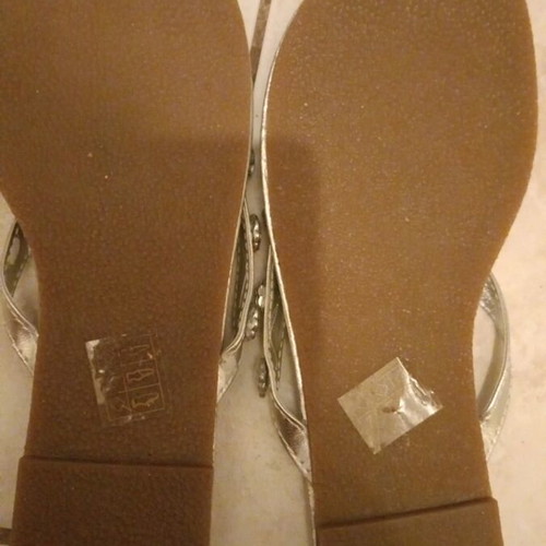 Migato Silver Summer Toe Sandals New Size 38