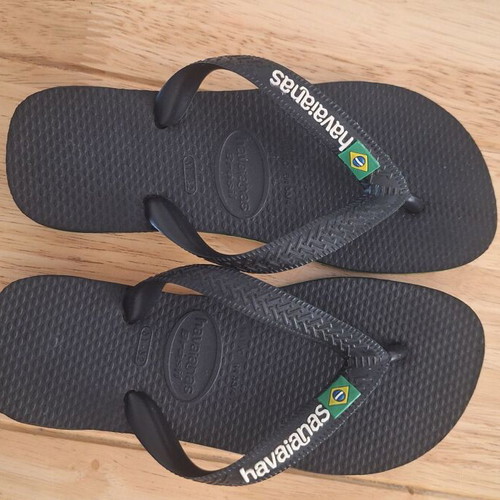 Havaianas kids flip-flops 31-32 like new black unisex