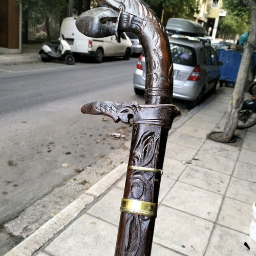 Wood carving used authentic