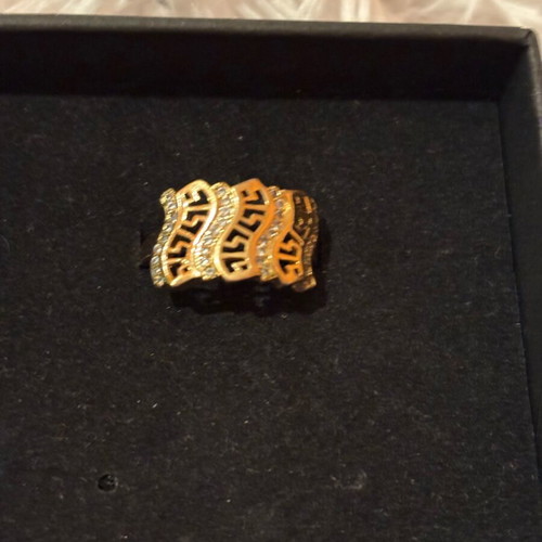 Handmade ring new, gold color surgical steel