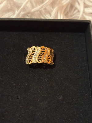 Handmade ring new, gold color surgical steel