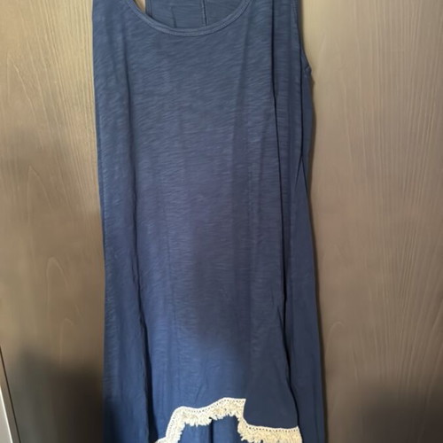 Asymmetric Blue Blouse Like New, Size XXL
