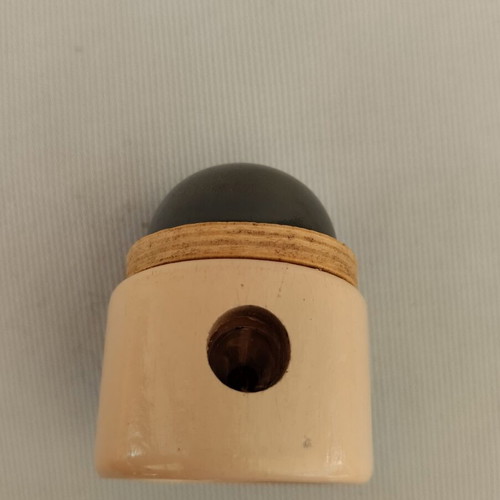 Wooden sharpener used, cat-shaped from 2000's