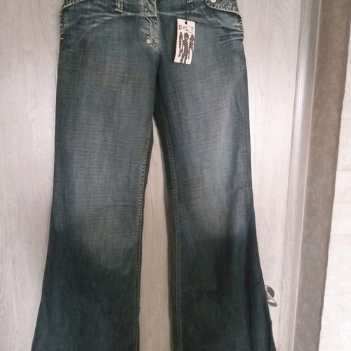 Women's denim flare pants new, size M