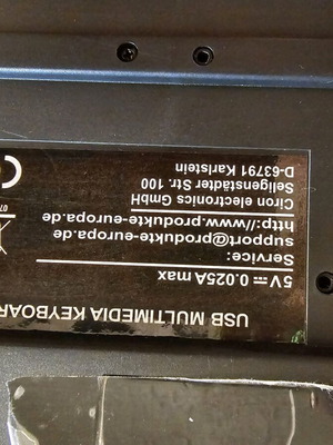 Usb multimedia keyboard used