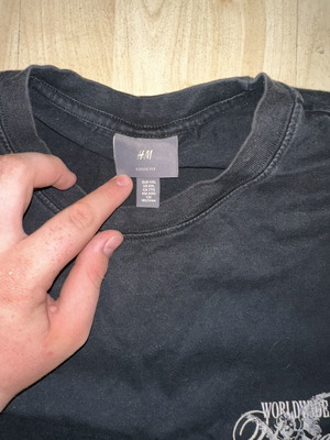 H&M loose fit shirt XXL, black with graphic print