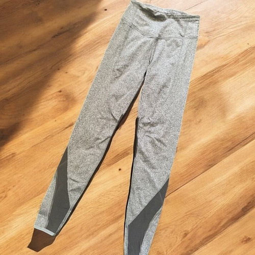 High-waisted leggings new gray with mesh details, size XS