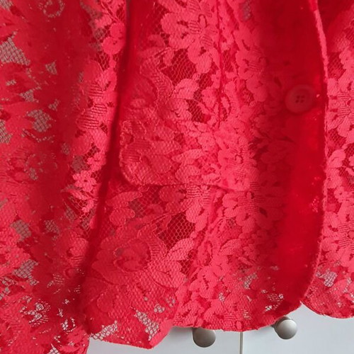 Lace jacket new, red-wine color with shoulder pads
