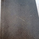 Extendable kitchen table used, black with silver drawer
