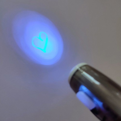 Marker with light for secret messages new