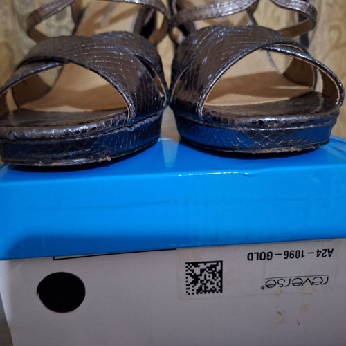 Maria Mare sandals size 38 used, 11 cm heel, black and grey