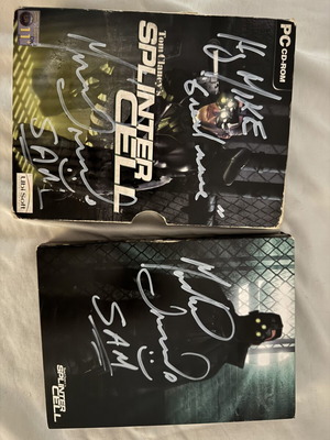 Splinter Cell PC Big Box signed by Sam Fischer like new