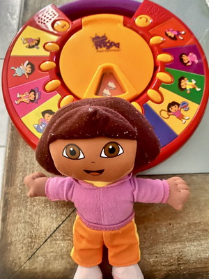 AS Dora the Explorer electronic activity game with plush toy, vintage 2008
