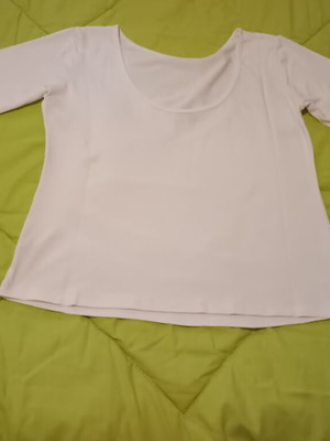 Blouse with 3/4 Sleeve new, white, size M