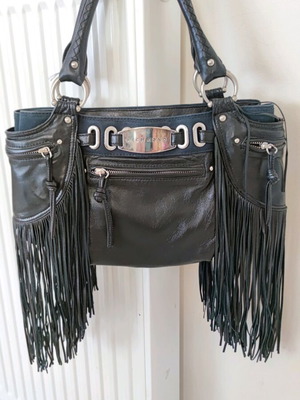 Richmond leather handbag like new black