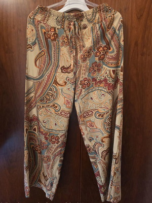 Boho pants size M, multicolor