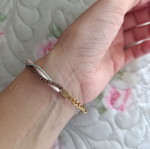 Handmade wrist bracelet like new, gray and silver