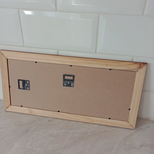 Photo frame used, wooden wall mount for 2 photos 10x15cm