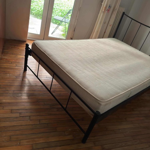 Metal double bed 130×200 cm new with Swedish slats