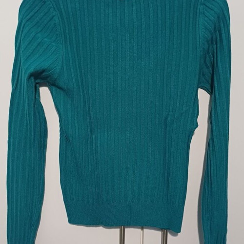 Toi&moi knitted blouse with V-neck like new, petrol color