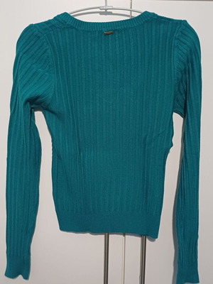 Toi&moi knitted blouse with V-neck like new, petrol color