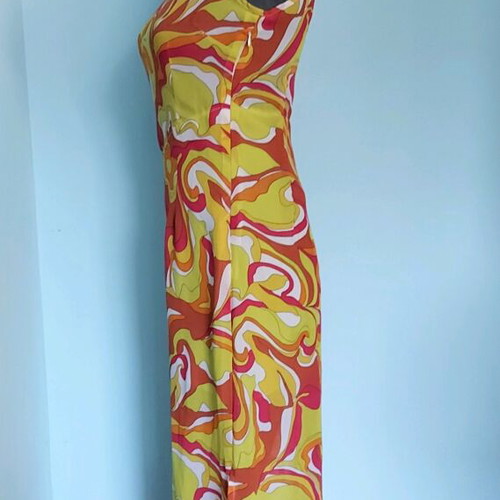 Fiery Dress silk chiffon with short lining, like new, size XS/S