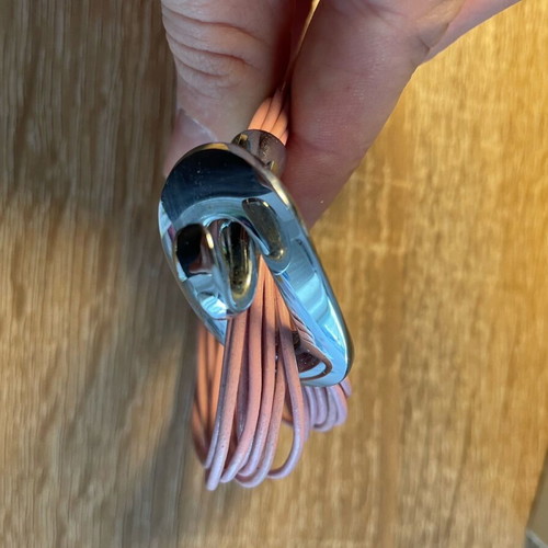Bracelet like new with silver detail pink