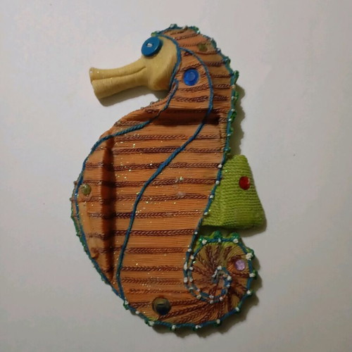 Seahorse ashtray new, multicolor design