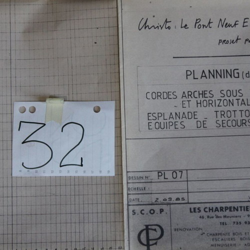 Original 1985 Design for Pont Neuf Wrapping by Christo, new