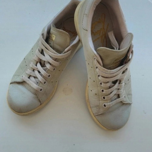Adidas Stan Smith women's leather shoes used, beige-pink, size 39
