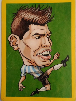 Sergio Kun Agüero collectible sticker, World Cup 2014, Argentina #185