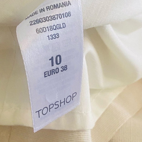 Mini dress vintage Kate Moss Topshop beige with gold thread like new, size M