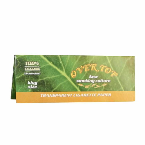 Over Top King Size transparent cigarette paper new, 40 leaves