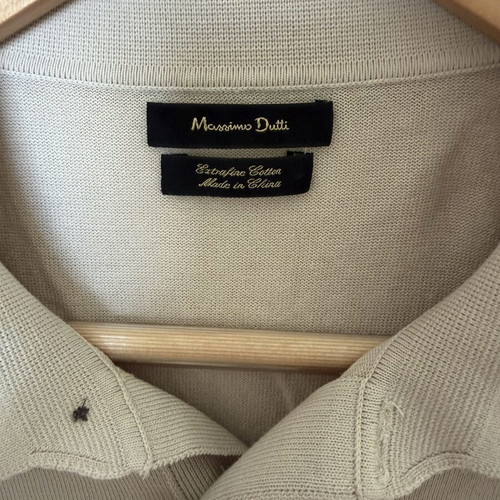 Massimo Dutti Polo shirt like new, beige, size Large