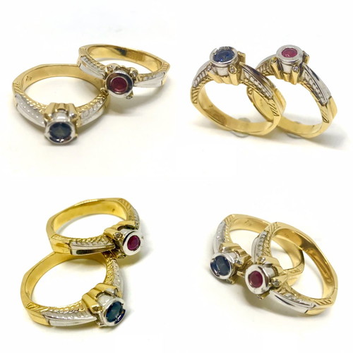 18k ring with ruby and brilliant diamonds new