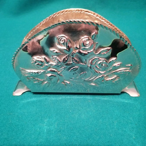 silver-plated napkin holder