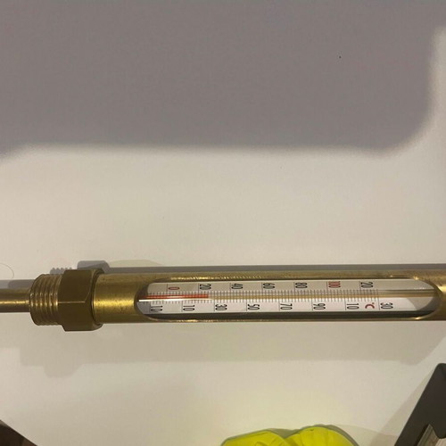 Gas thermometer vertical used, metal