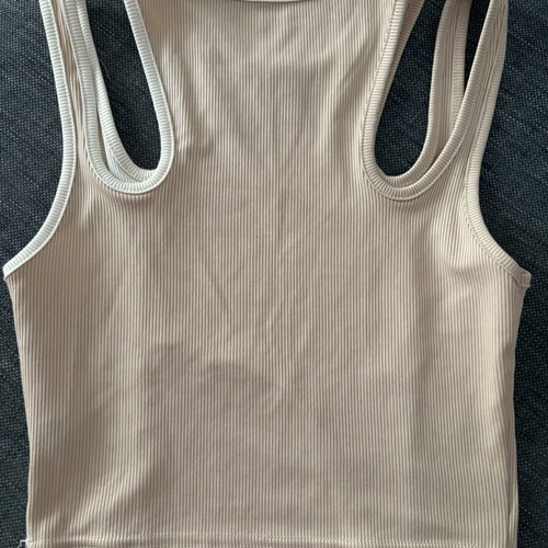 Shein top small, beige and white