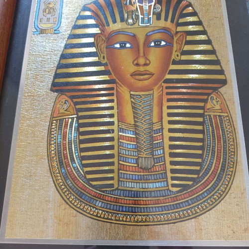 Papyrus painting with Egypt representation like new