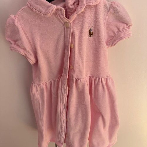 Ralph Lauren pink dress with panties like new, 12 months