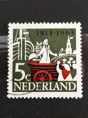 Γραμματόσημο Netherlands 1963 5c σαν καινούργιο, 150 χρόνια Ολλανδική μοναρχία