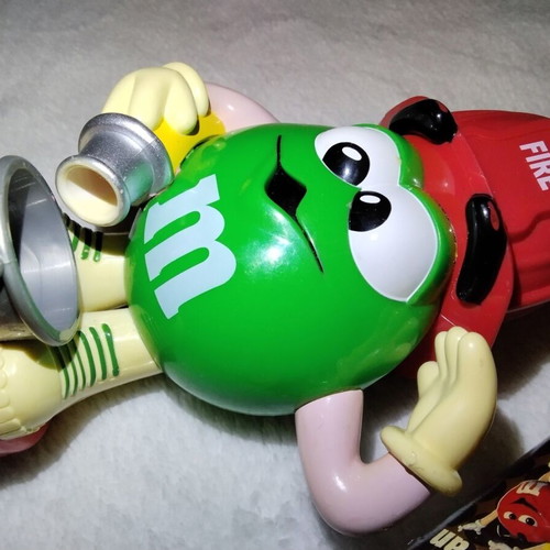 Vintage M&M's dispenser and light up candy fan set used