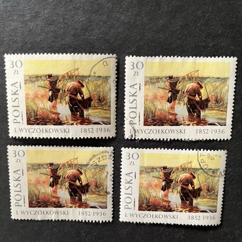 Stamps used, pack of 20, artwork by Leon Wyczółkowski
